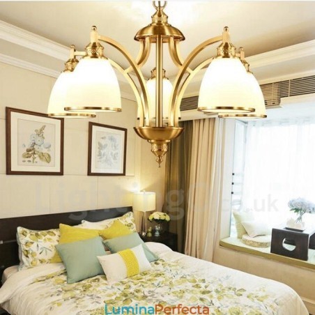 5 Lumini Rustic Lodge Candelabru Metal Cupru Integrat 5 Lumini Rustic Lodge Candelabru Metal Cupru Integrat