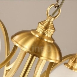 5 Lumini Rustic Lodge Candelabru Metal Cupru Integrat