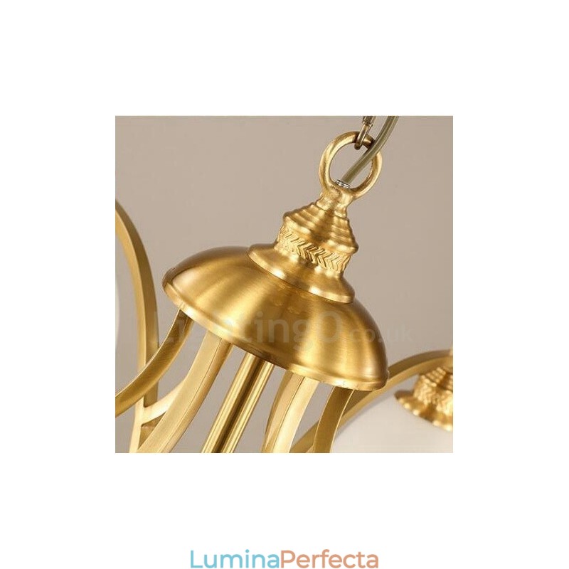 8 Lumini Rustic Lodge Candelabru Metal Cupru Integrat