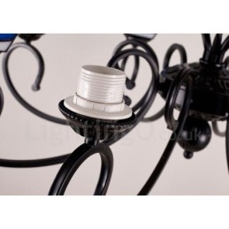 Candelabru metalic integrat în stil mediteranean cu 8 lumini
