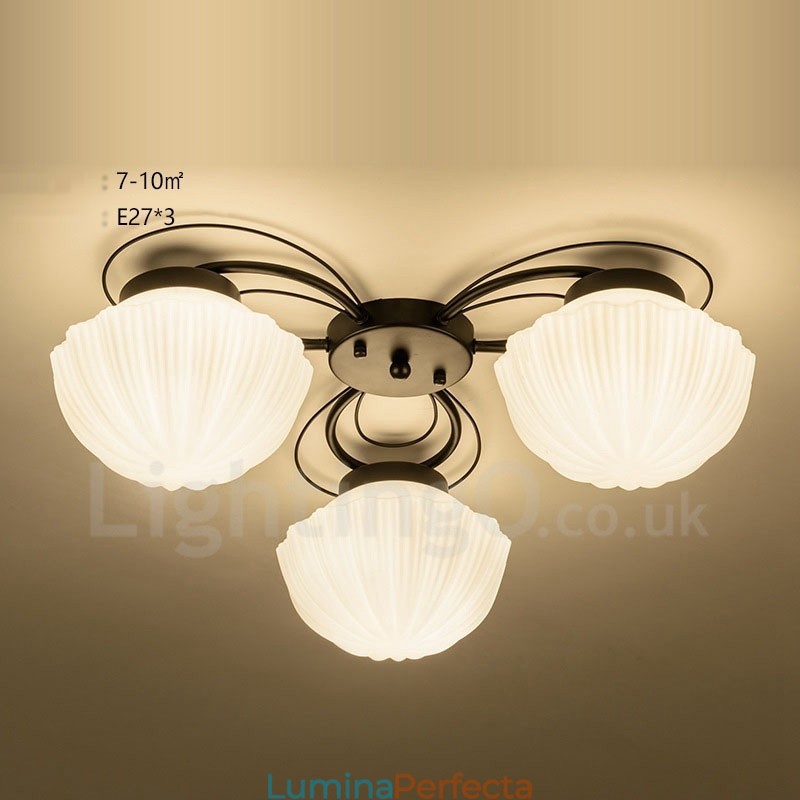 Candelabru integrat Rustic Lodge cu 3 lumini