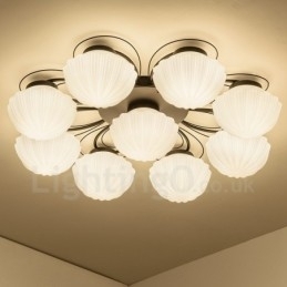 Candelabru integrat 9 Light Rustic Lodge