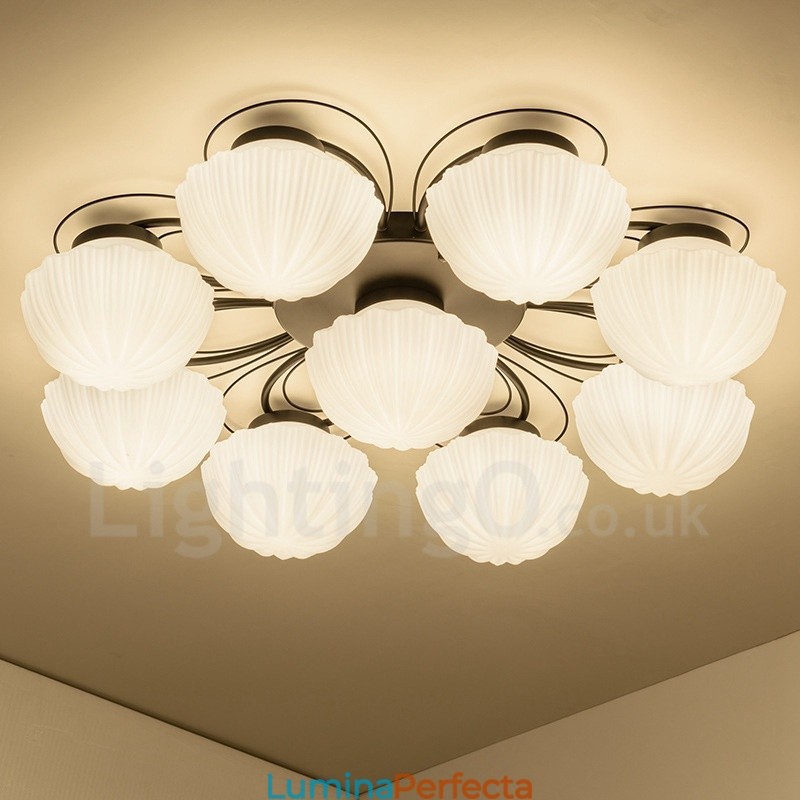 Candelabru integrat 9 Light Rustic Lodge