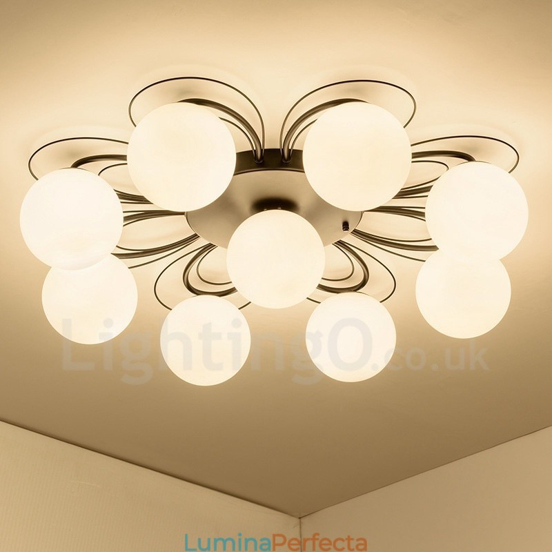 Candelabru integrat 9 Light Rustic Lodge