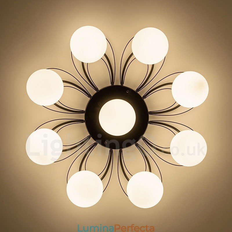 Candelabru integrat 9 Light Rustic Lodge
