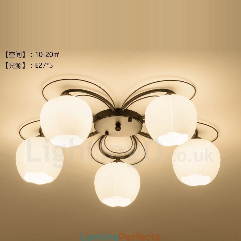 Candelabru integrat 5 Lumini Rustic Lodge