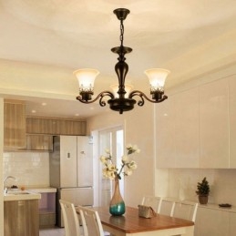 Candelabru metalic integrat Rustic Lodge cu 3 lumini