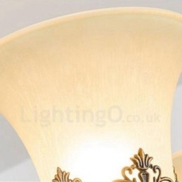 Candelabru metalic integrat Rustic Lodge cu 6 lumini