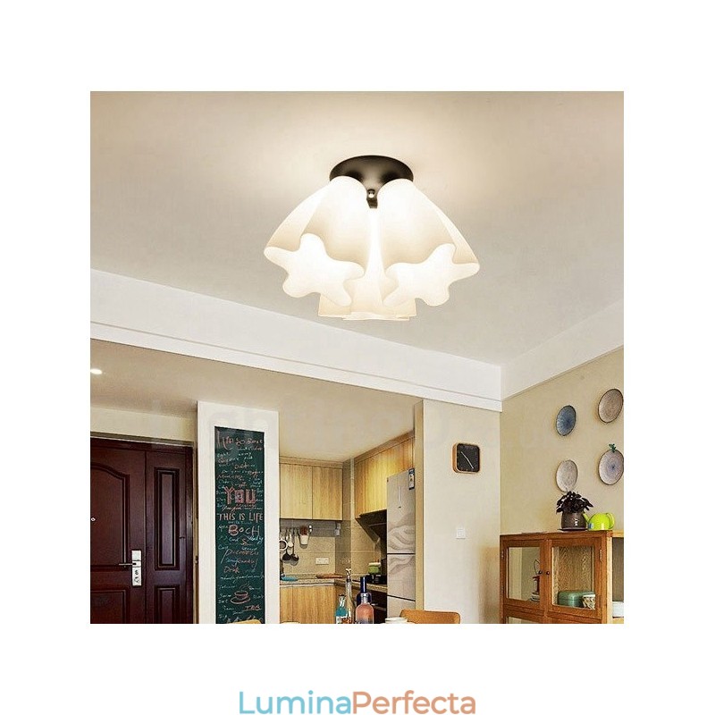 Candelabru Integrat Rustic Lodge cu 3 Lumini
