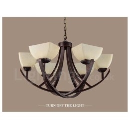Candelabru metalic integrat Rustic Lodge cu 6 lumini