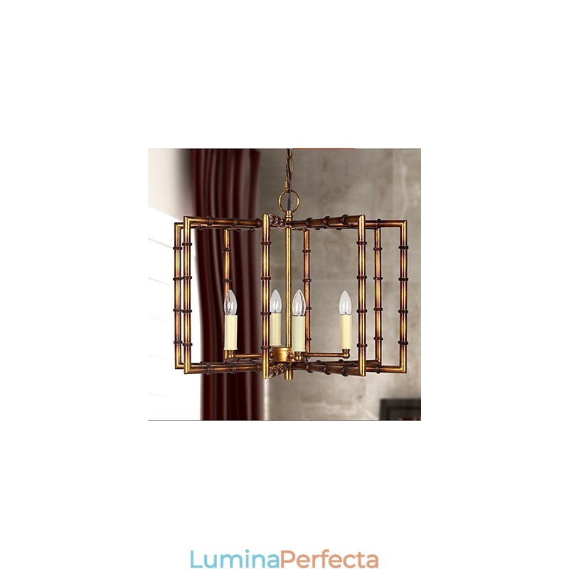 American Country Simplu Antic Cupru Fier Candelabru Candelabru Creativ