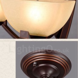 Candelabru metalic integrat Rustic Lodge cu 8 lumini