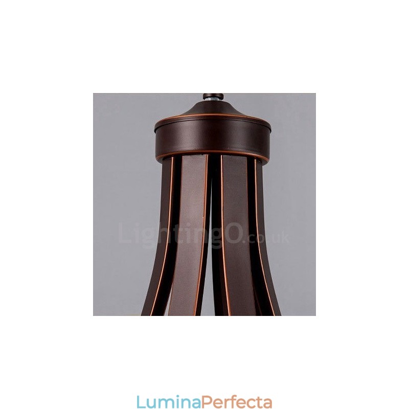 Candelabru metalic integrat Rustic Lodge cu 8 lumini