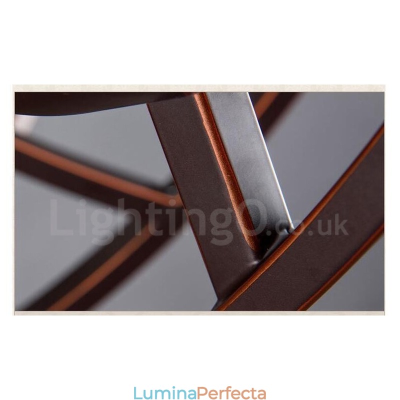 Candelabru metalic integrat Rustic Lodge cu 8 lumini