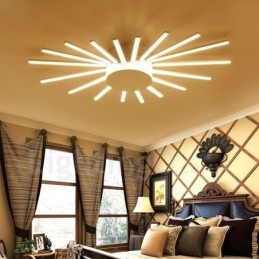 Candelabru metalic integrat modern contemporan cu 18 lumini