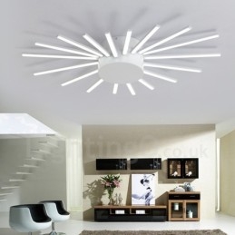 Candelabru metalic integrat modern contemporan cu 18 lumini