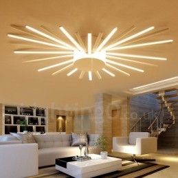 Candelabru metalic integrat modern contemporan cu 28 de lumini