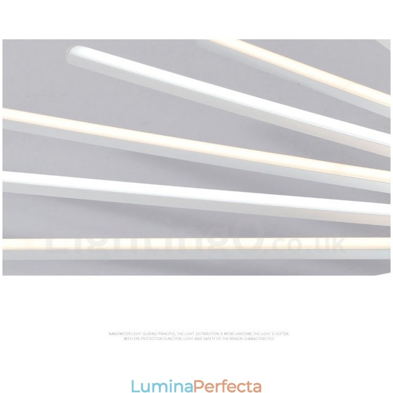 Candelabru metalic integrat modern contemporan cu 28 de lumini