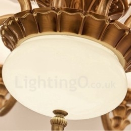 Candelabru de lux tradițional clasic integrat din metal cu 6 lumini