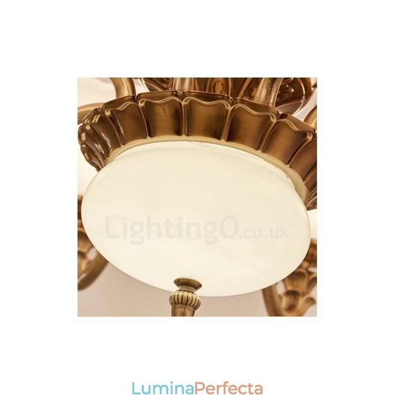 Candelabru de lux tradițional clasic integrat din metal cu 6 lumini