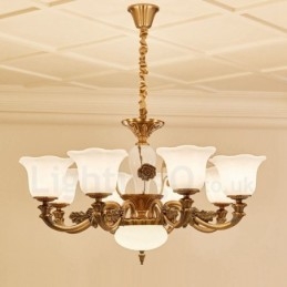 Candelabru de lux tradițional clasic integrat din metal cu 8 lumini