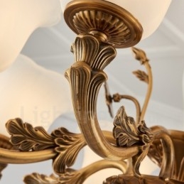 Candelabru de lux tradițional clasic integrat din metal cu 8 lumini