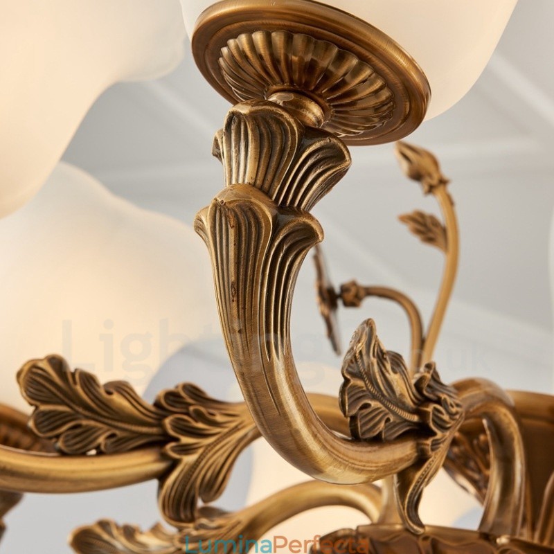 Candelabru de lux tradițional clasic integrat din metal cu 8 lumini