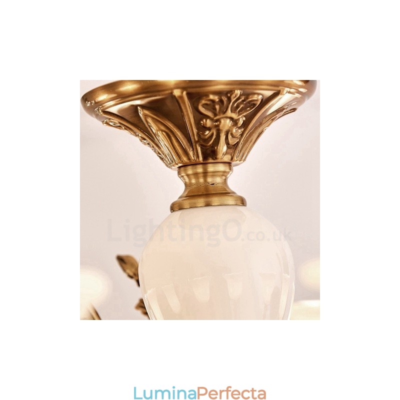 Candelabru de lux tradițional clasic integrat din metal cu 8 lumini