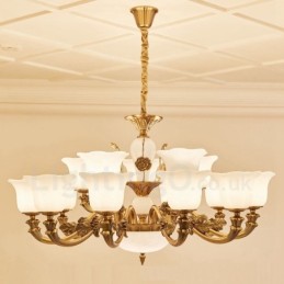 Candelabru de lux tradițional clasic integrat din metal cu 15 lumini
