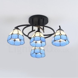 Candelabru integrat în stil mediteranean cu 4 lumini