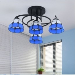 Candelabru integrat în stil mediteranean cu 4 lumini