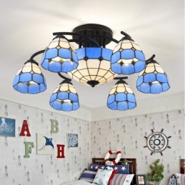 Candelabru integrat în stil mediteranean cu 9 lumină