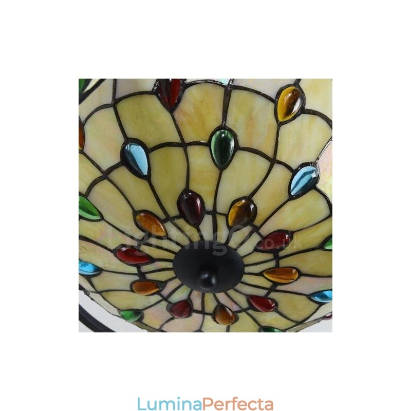 Candelabru integrat în stil mediteranean cu 4 lumini