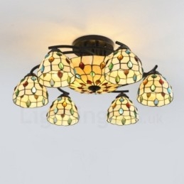 Candelabru integrat în stil mediteranean cu 9 lumină
