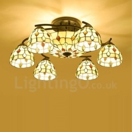 Candelabru integrat în stil mediteranean cu 9 lumină