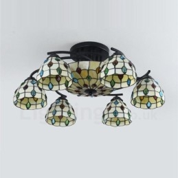 Candelabru integrat în stil mediteranean cu 9 lumină