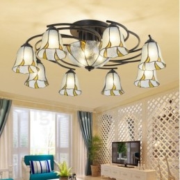 11 Candelabru metalic integrat pentru baie în stil mediteranean