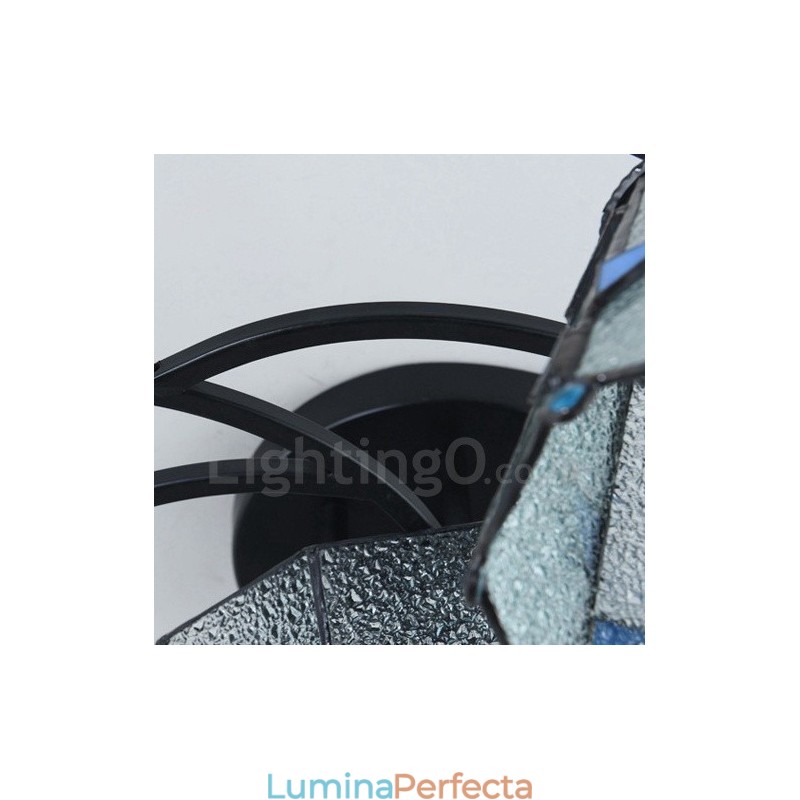 Candelabru metalic integrat pentru baie cu 4 lumini stil mediteranean