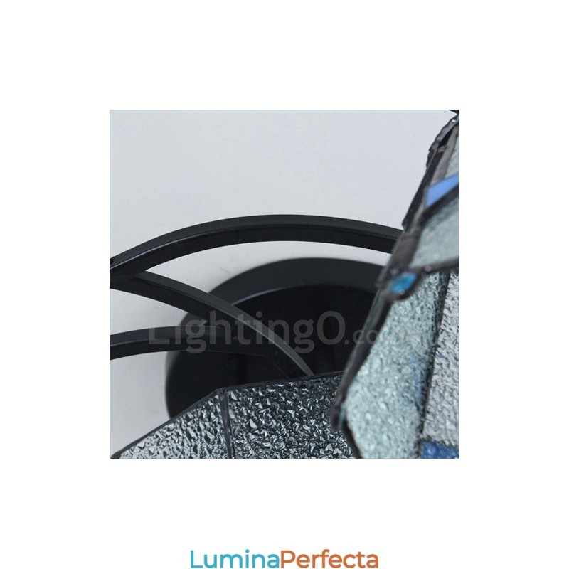 Candelabru metalic integrat pentru baie cu 9 lumini stil mediteranean