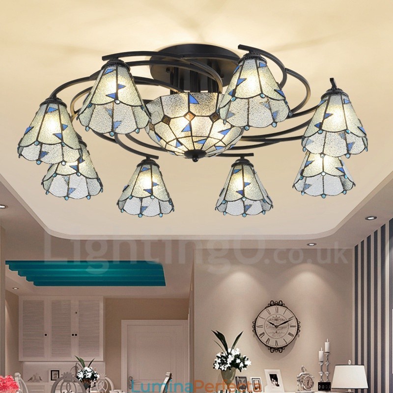 11 Candelabru metalic integrat pentru baie în stil mediteranean