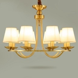 Candelabru din alamă cu 8 lumini rustic Lodge, metal integrat, cupru