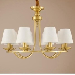 Candelabru din alamă cu 8 lumini rustic Lodge, metal integrat, cupru