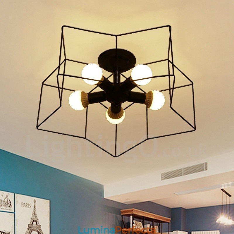 Candelabru integrat 5 Lumini Rustic Lodge