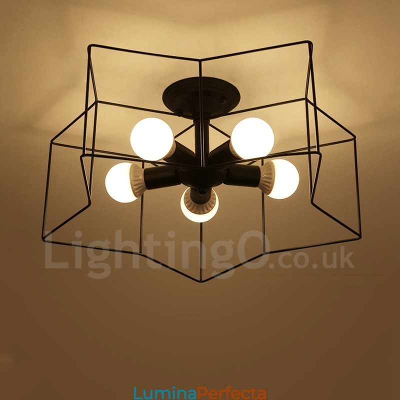 Candelabru integrat 5 Lumini Rustic Lodge