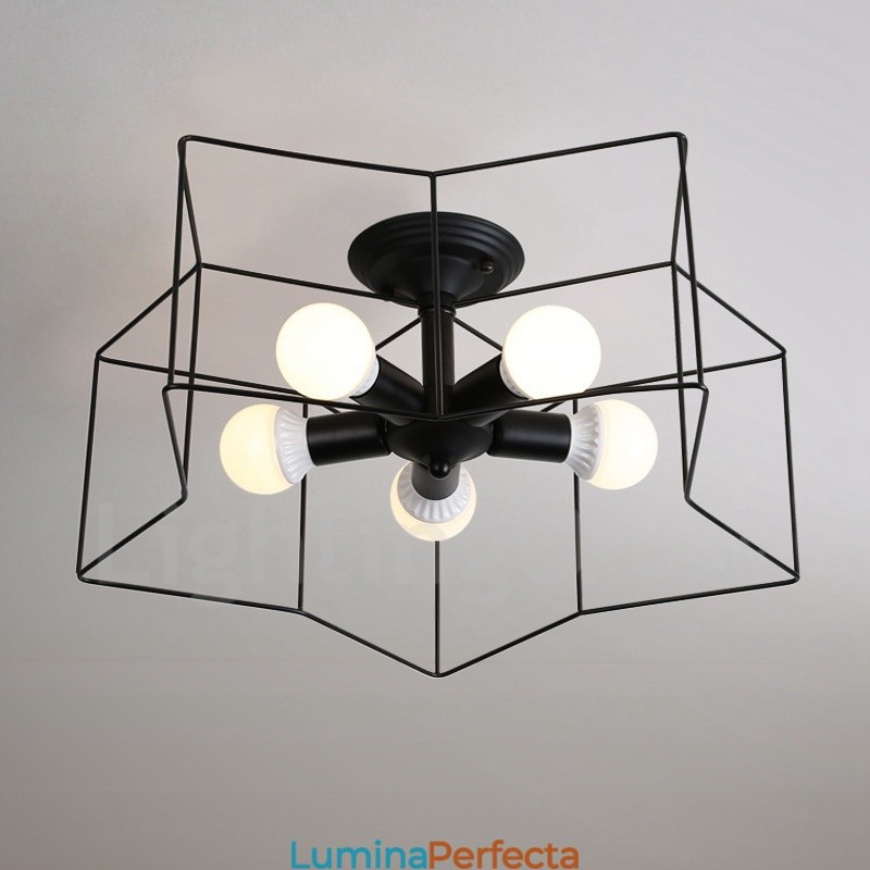 Candelabru integrat 5 Lumini Rustic Lodge