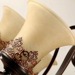 Candelabru metalic integrat Rustic Lodge cu 3 lumini