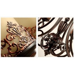 Candelabru metalic integrat Rustic Lodge cu 3 lumini