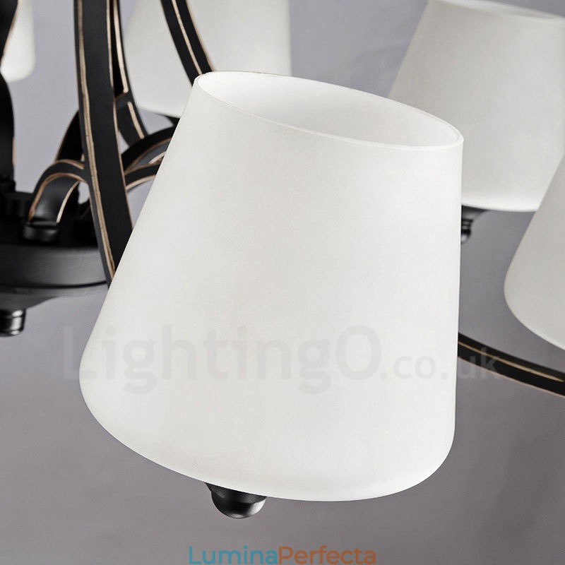 Candelabru metalic integrat Rustic Lodge cu 6 lumini