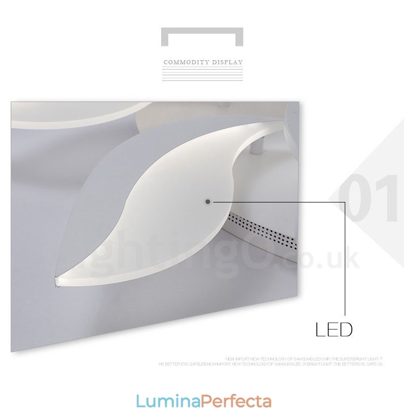 Candelabru integrat modern contemporan cu 3 lumini