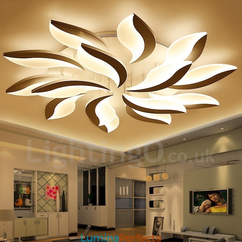 Candelabru integrat modern, contemporan, cu 15 lumini, de 128 W